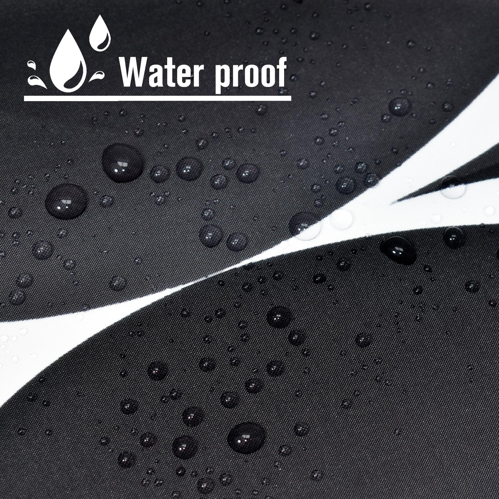 Yiatn No Hook Black Shower Curtain With Snap In Fabric Liner Set - Hotel Style With See Through Mesh Top Window - 71X74 Inch